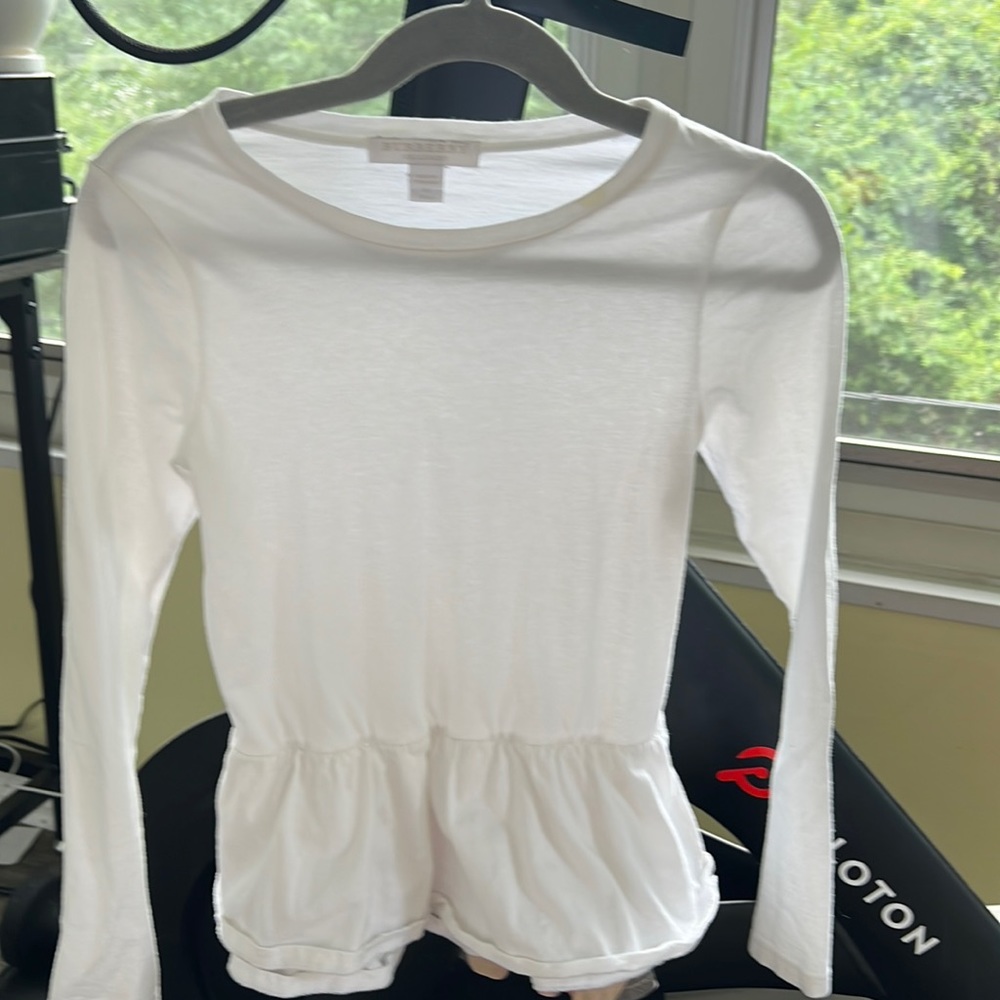 Girls Burberry Long sleeve ruffle